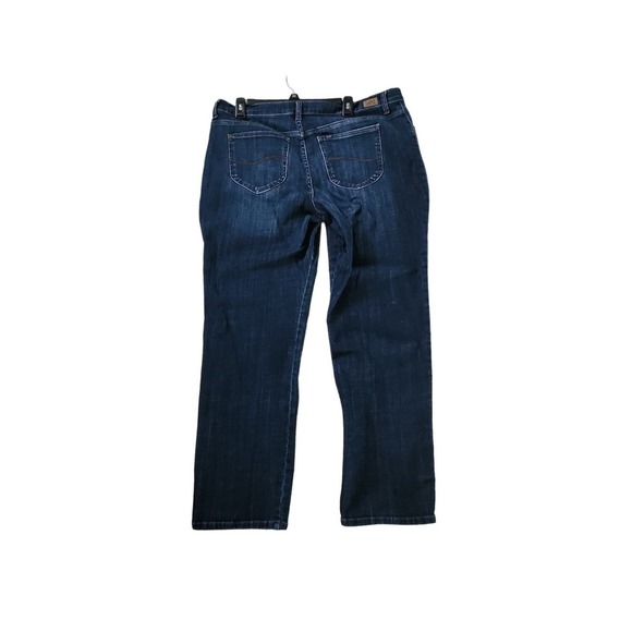 Lee womens mid rise jeans relaxed fit straight leg size 18 medium - Picture 2 of 7